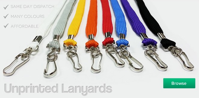 Unprinted Lanyards